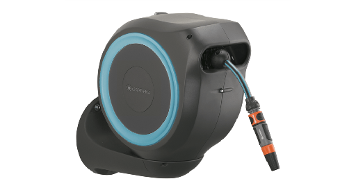 [0DSBLEU18600] Dévidoir Mural auto S, 15m, bleu Gardena